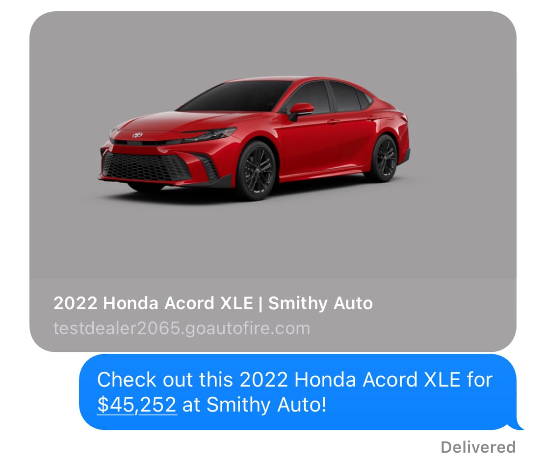 iMessage share preview